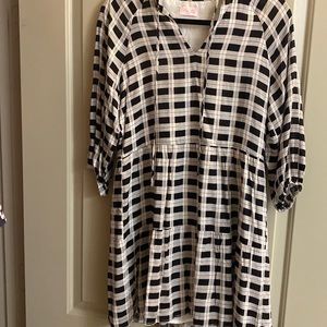 Black and white plaid dress